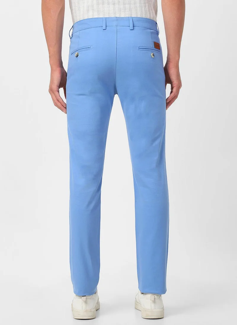 Urbano Fashion  Urbano Fashion Men's Sky Blue Cotton Slim Fit Casual Chinos Trousers Stretch for Men | Best Price UAE